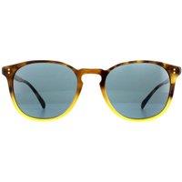 Oliver Peoples Round Vintage Brown Tortoise Gradient Indigo Photochromic Finley Esq 5298SU Sunglasses