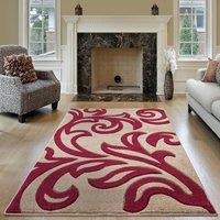 Smart Living Modern Hand Carved Soft Thick Area Rug - Florence in Medium Beige | Size: 60cm x 110cm
