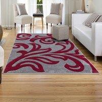 Smart Living Modern Hand Carved Soft Thick Area Rug - Florence in Dark Grey | Size: 80cm x 150cm