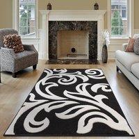 Smart Living Modern Hand Carved Soft Thick Area Rug - Florence in White | Size: 80cm x 150cm