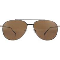 Salvatore Ferragamo Aviator Grey Brown Sunglasses