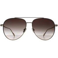 Salvatore Ferragamo Men Aviator Light Gold Brown Gradient SF308S