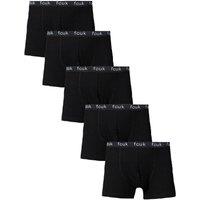 French Connection Men 5 Pack FCUK Cotton Stretch Boxers in Black | Size: Medium