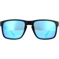 Oakley Men Rectangle Matte Black Prizmatic Prizm Sapphire Polarized Sunglasses