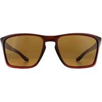 Oakley Men Rectangle Polished Rootbeer Prizm Bronze Sunglasses in Brown