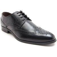Thomas Crick Men 'Banks' Brogue Derby Formal Men's Shoes in Black | Size: 12