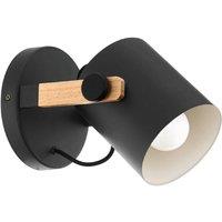 Eglo Hornwood Natural Metal And Wood Spot Light Wall Light in Light Brown