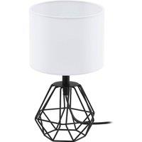 Eglo Carlton 2 Metal And Fabric Table Lamp in Black