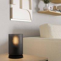 Eglo Colomera Black Glass & Steel Minimalist Table Lamp