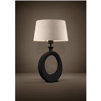 Eglo DIEZMA Black and Natural-Coloured Table Lamp