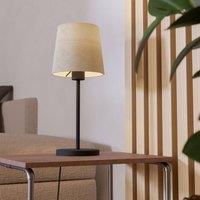 Eglo Febres Natural Fabric & Black Steel Contemporary Table Lamp