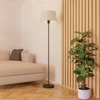 Eglo Febres White Fabric & Black Steel Traditional Floor Lamp