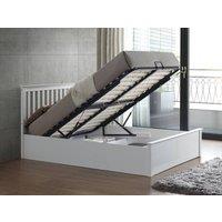 Bedmaster Malmo Wooden Ottoman Bed And Super Ortho Orthopaedic Mattress in White | Size: Small Double