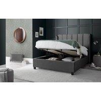 Bedmaster Aurora Velvet Ottoman Bed And Majestic 1000 Pocket Sprung Mattress in Grey | Size: King
