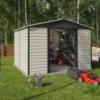 10' x 12' Yardmaster Shiplap Metal Shed Anthracite Finish (3.03m x 3.76m)