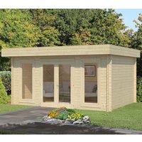 Palmako Bret 4.5m x 3.3m Log Cabin Garden Office (44mm)