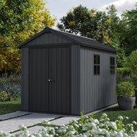 7'5 x 9' Keter Newton Plus Grey Plastic Garden Shed (2.30m x 2.87m)