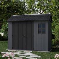 9' x 7'5 Keter Newton Plus Grey Plastic Garden Shed (2.87m x 2.30m)