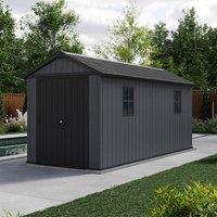 7'5 x 15' Keter Newton Plus Grey Plastic Garden Shed (2.30m x 4.76m)