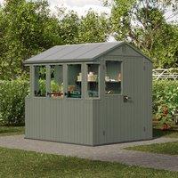 8' x 6' Keter Darwin Green Plastic Potting Shed (2.44m x 1.90m)