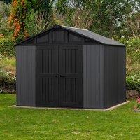 10' x 8' Keter Stronghold Grey Plastic Garden Shed (3.05m x 2.43m)