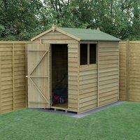 7' x 5' Forest 4Life 25yr Guarantee Overlap Pressure Treated Apex Wooden Shed (2.18m x 1.64m) - Next Working Day Delivery