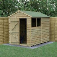 8' x 6' Forest 4Life 25yr Guarantee Overlap Pressure Treated Apex Wooden Shed (2.42m x 1.99m)