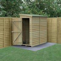 6' x 3' Forest 4Life 25yr Guarantee Overlap Pressure Treated Windowless Pent Wooden Shed (1.88m x 1.02m) - Next Working Day Delivery