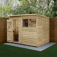 8' x 6' Forest 4Life 25yr Guarantee Overlap Pressure Treated Pent Wooden Shed - Next Working Day Delivery