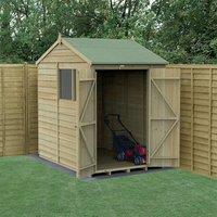 7' x 5' Forest 4Life 25yr Guarantee Overlap Pressure Treated Double Door Reverse Apex Wooden Shed (2