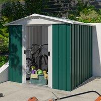 6'8 x 6'6' Yardmaster Green Metal Shed (2.02m x 1.97m)
