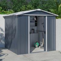 6' x 7' Yardmaster Castleton Anthracite Metal Shed (2.02m x 2.17m)