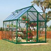 6' x 8' Palram Canopia Hybrid Walk In Green Polycarbonate Greenhouse (1.85m x 2.47m)