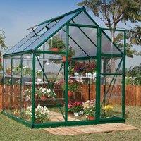 6'x6' Palram Canopia Hybrid Small Green Polycarbonate Greenhouse (1.8x1.8m)