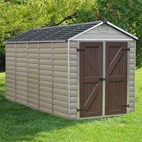 6' x 12' Palram Canopia Tan Skylight Plastic Shed (1.85m x 3.79m)