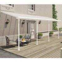7' x 22' Palram Canopia Sierra White Clear Patio Cover (2.28m x 6.71m)