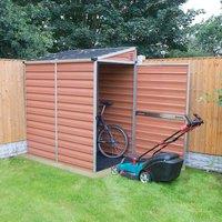 4' x 6' Palram Canopia Amber Skylight Pent Plastic Shed (1.18m x 1.75m)