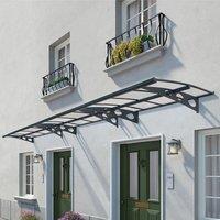 22?? x 4??7 Palram Canopia Herald 6690 Grey Mist Large Door Canopy (6.71m x 1.39m)