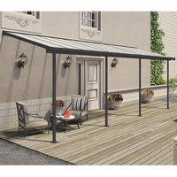 7' x 22' Palram Canopia Sierra Grey Clear Patio Cover (2.28m x 6.71m)