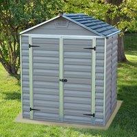 6' x 5' Palram Canopia Grey Skylight Plastic Shed (1.85m x 1.54m)