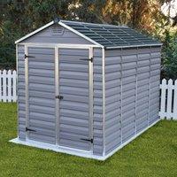 6' x 10' Palram Canopia Grey Skylight Plastic Shed (1.85m x 3.04m)