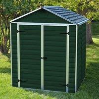 6' x 5' Palram Canopia Dark Green Skylight Plastic Shed (1.85m x 1.54m)