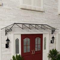 13??10 x 2??11 Palram Canopia Lily 4100 Black Clear Large Door Canopy (4.21m x 0.88m)