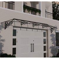 15??6 x 2??11 Palram Canopia Lily 4700 Black Clear Large Door Canopy (4.73m x 0.88m)