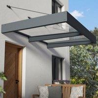 6??4 x 4??7 Palram Canopia Sophia XL 2000 Grey Clear Door Canopy (1.92m x 1.4m)