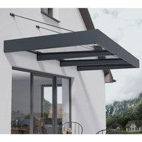 9??4 x 4??7 Palram Canopia Sophia XL 3000 Grey Clear Door Canopy (2.86m x 1.4m)