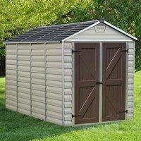 6' x 10' Palram Canopia Tan Skylight Plastic Shed (1.85m x 3m)