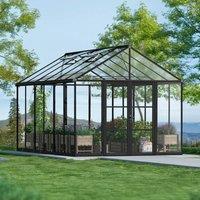 10' x 15' Palram Canopia Aria Black Polycarbonate Greenhouse