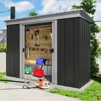 8' x 4' Yardmaster Castleton Anthracite Pent Metal Shed (2.38m x 1.19m)