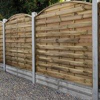 Forest 6' x 6' Pressure Treated Decorative Domed Top Fence Panel (1.8m x 1.8m)